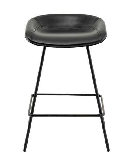 Стул полубарный Фуриоса экокожа чёрный