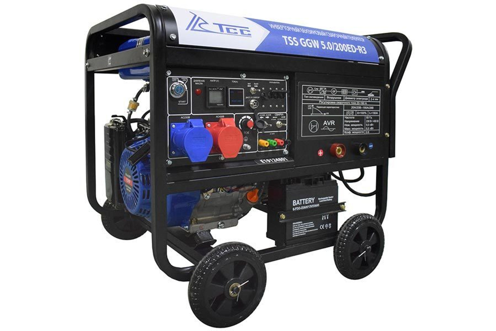 Инверторный бензиновый сварочный генератор (5 кВт) TSS GGW 5.0/200ED-R3