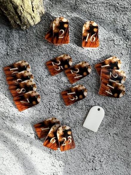 Номерки для ключей акриловые 3х5 см