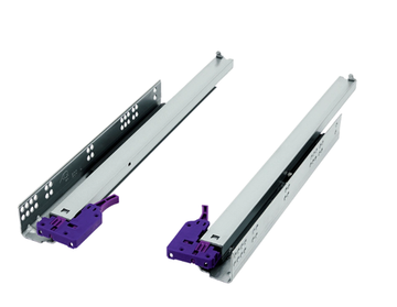 Направляющая скрытого монтажа Stealth синхронизированная полн. выдв. с довод. (ДСП до 16мм), 450, AQ