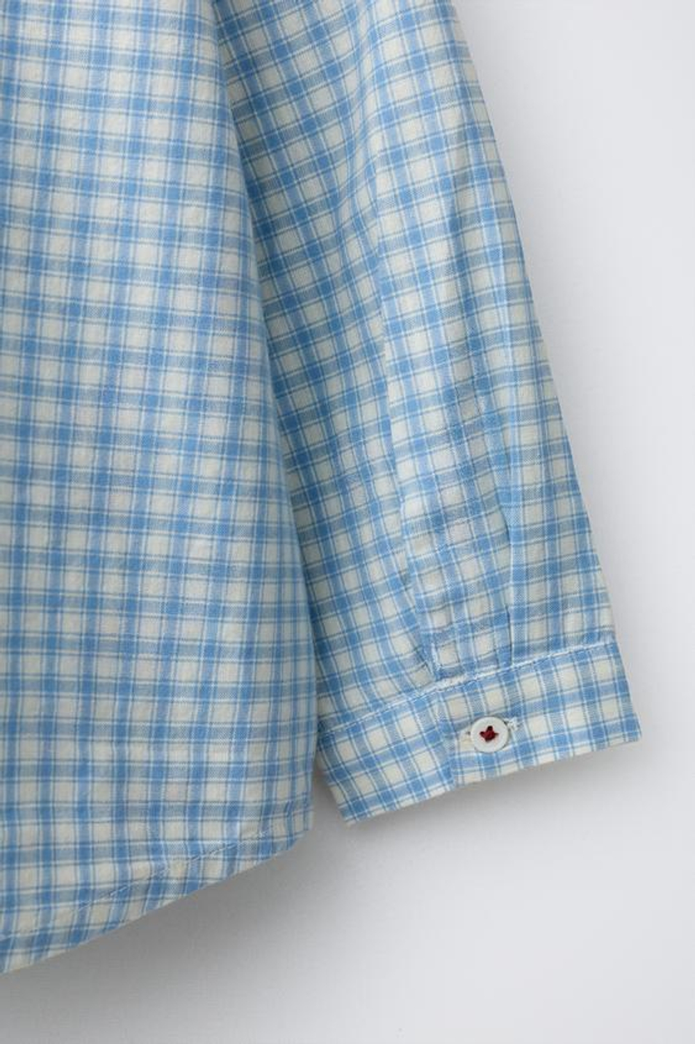 ZARA РУБАШКА В КЛЕТКУ С КАРМАНОМ, СИНИЙ