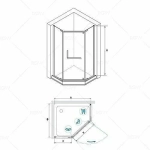 Душевой уголок RGW Hotel HO-081B 100x100
