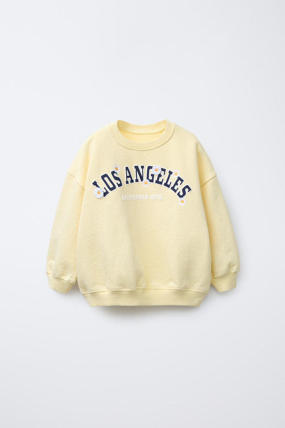 ZARA ТОЛСТОВКА С РЕЛЬЕФНОЙ НАДПИСЬЮ И ДЕТАЛЯМИ «РОМАШКИ», ЖЕЛТЫЙ