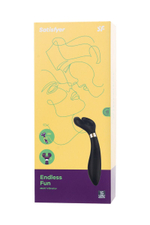 Чёрный вибромассажер для пар Satisfyer Endless Fun (Цвет: черный)