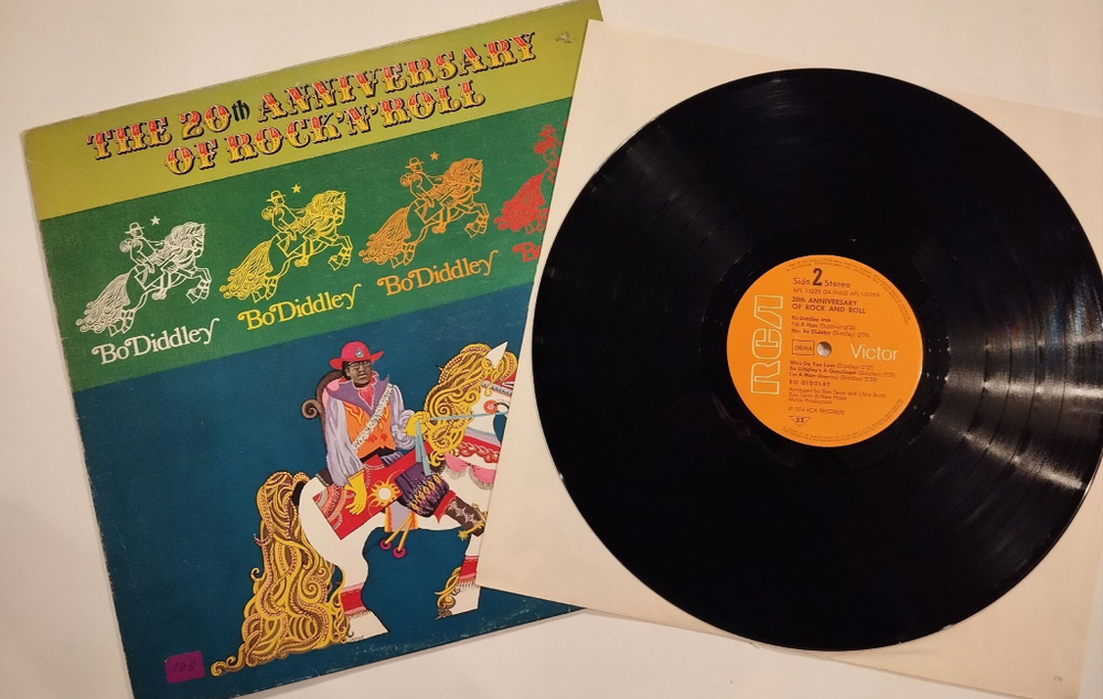 Винтажная виниловая пластинка LP Bo Diddley The 20th Anniversary Of Rock N Roll (Germany 1976)