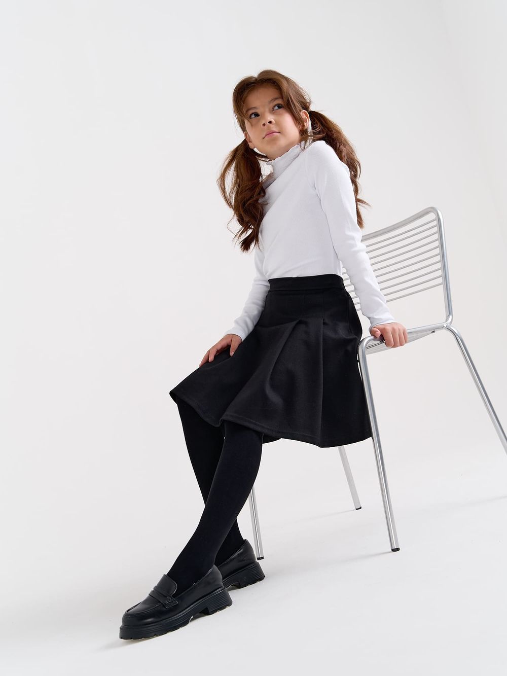 Колготки однотонные "Черные" 7+