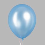 Шар (12''/30 см) Голубой, металлик, 25 шт.