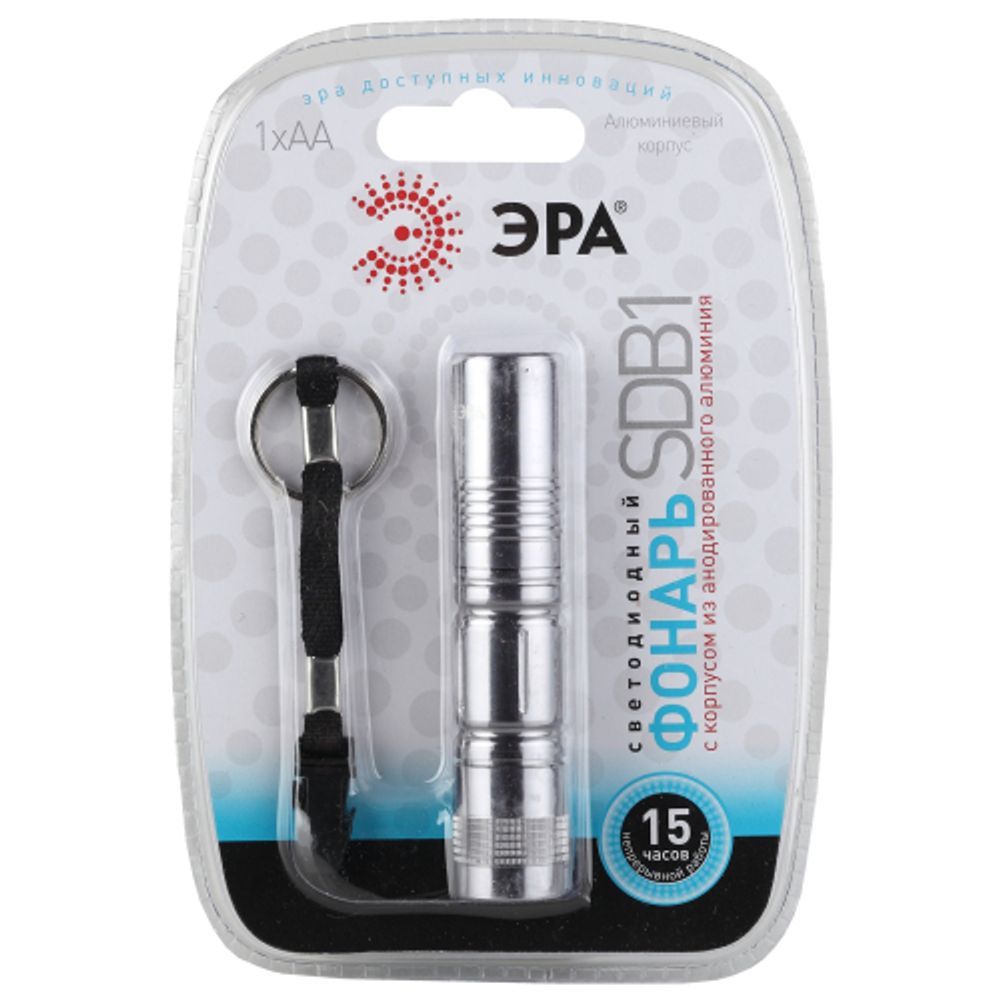 Светодиодный фонарь ЭРА SDB1 ручной на батарейках туристический карманный