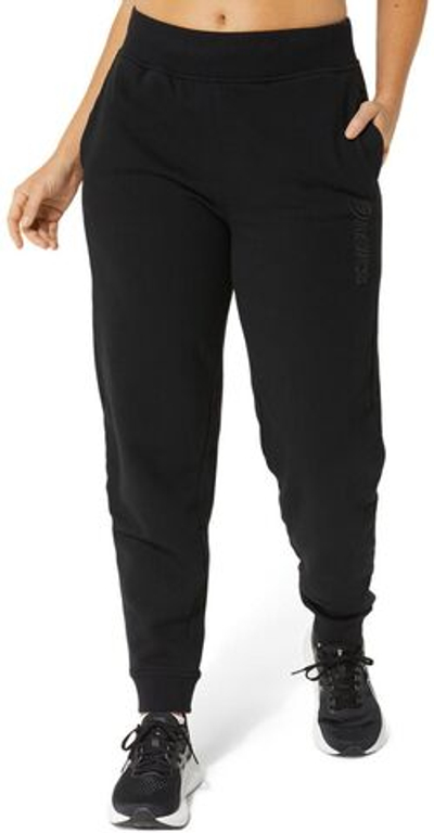 Женские теннисные брюки Asics Logo Sweatpant - Black