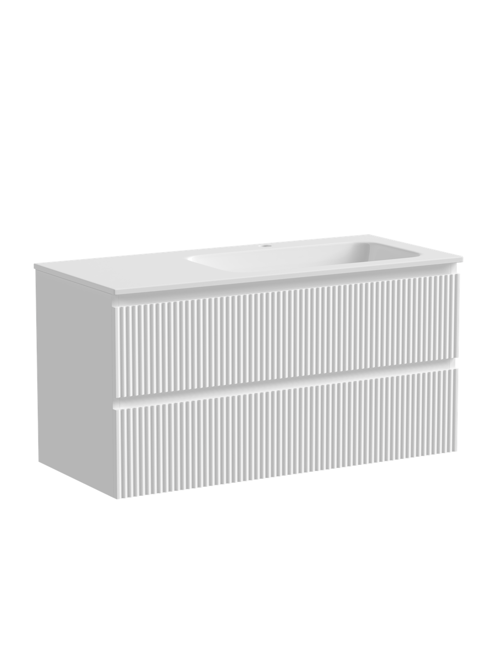 Тумба с раковиной Sancos Snob R 100 см SNR100RW правая, bianco