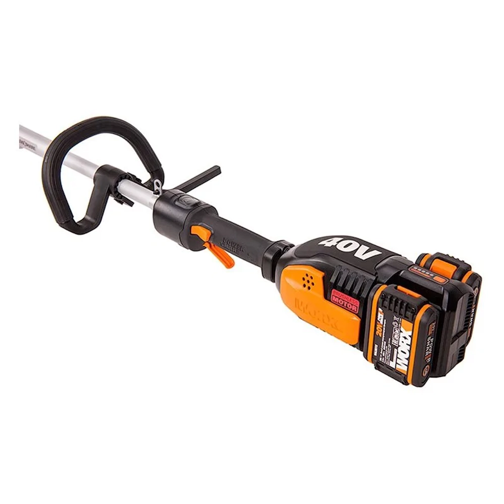 Триммер аккумуляторный WORX WG186E.92 40В (без АКБ и ЗУ) захват 250 мм, 3.9 кг