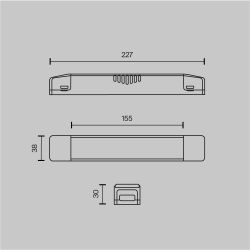 Блок питания к магнитным системам Maytoni Magnetic 150W 48V IP20 TRA160DR-150W-S