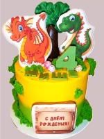 Имбирные пряники на торт Динозавры