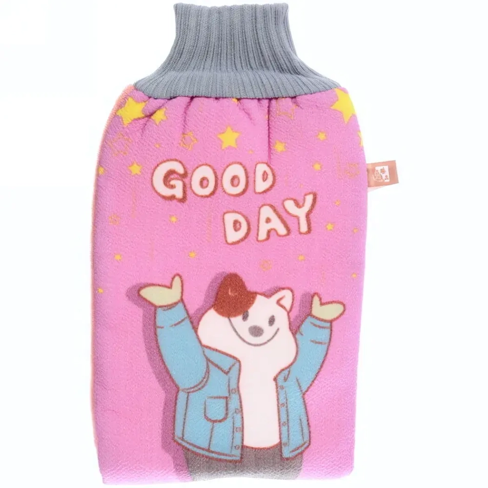 Мочалка-варежка для тела «Ultramarine - Good Day», цвет розовый, 15*22см, Zip пакет