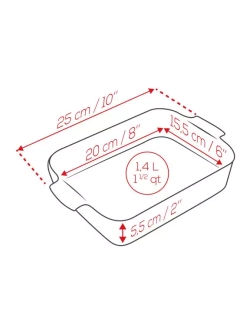 Peugeot - Блюдо Appolia керамическое 25x17см графит / артикул   60107  / GTIN 4006950060107