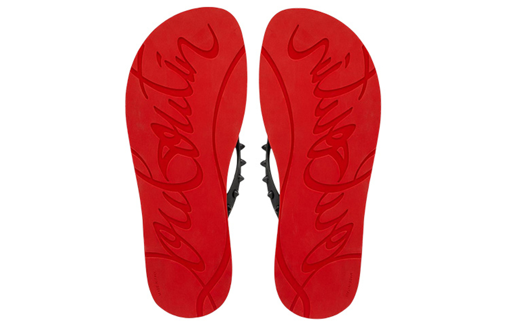 Christian Louboutin Loubi Flip Slide Black