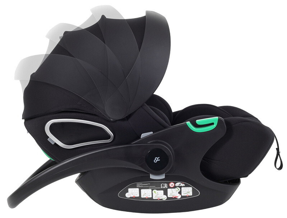 Детская коляска Rant Falcon Soft Therm 3 в 1 с автокреслом Evomax Black Black