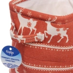 Коробка для хранения «ИДЕЯДОМА», принт новогодний, цвет красный, 20,5*14*17см, (лейбл Селфи)