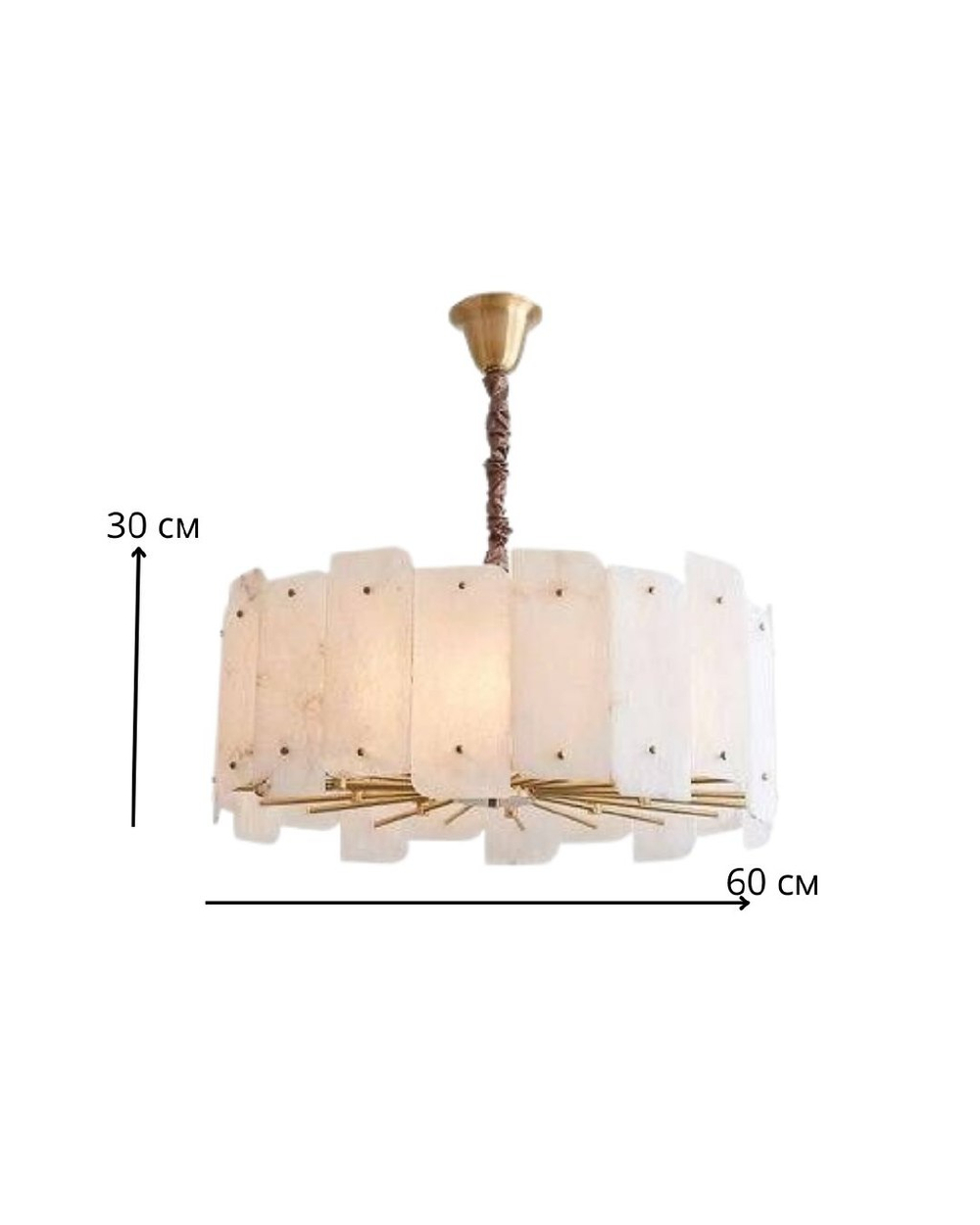 Стильная люстра с каменными пластинами ✨