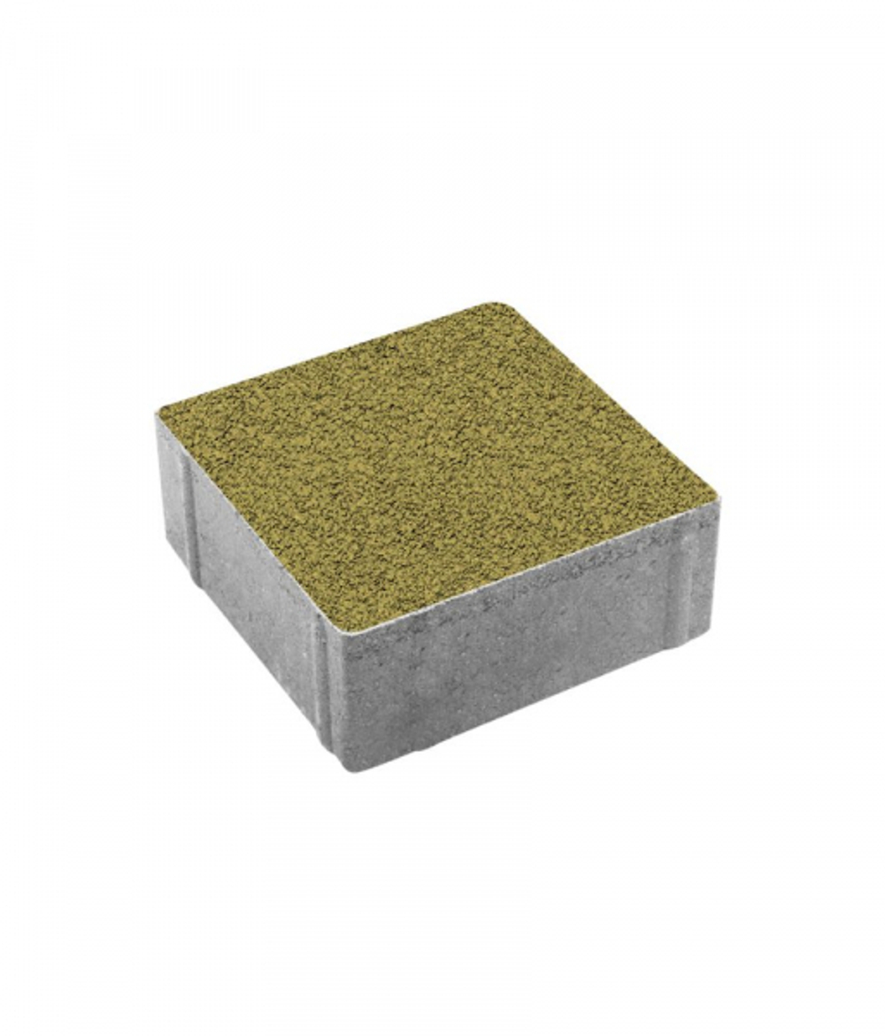 Гранитная тротуарная плитка КВАДРАТ - Б.2.К.6 Гранит Желтый