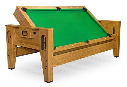 Игровой стол - трансформер (бильярд, аэрохоккей, настольный теннис) "Twister" (дуб)_D