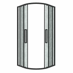 Душевой уголок Grossman Cosmo 301.K33.02.8080.21.02 80x80 стекло шиншилла/профиль черный матовый