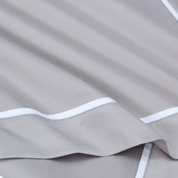 Постельное белье 2 спальное евро Сlaire&Caroll George серое с белым кантом