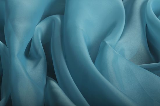 Длинные шторы. Тюль вуаль Nouvelle (Aqua Blue)