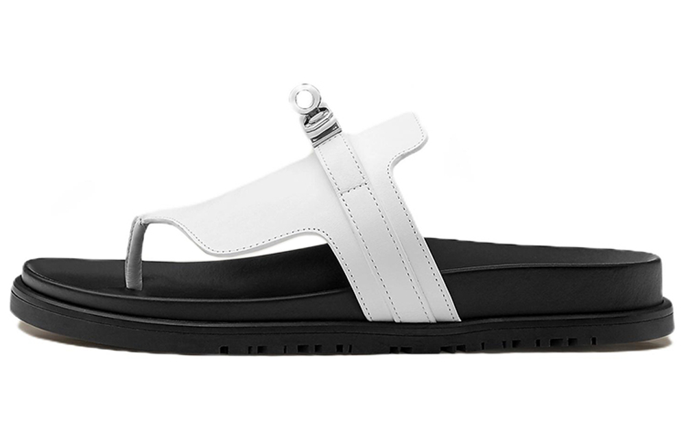 HERMES Empire Flip Flops Women"s White Black