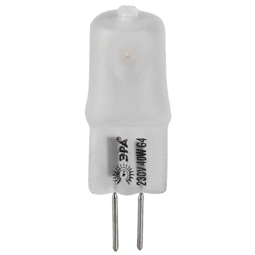 Лампа галогенная ЭРА JCD-40W-230V-G4-FR 40Вт капсула матовая теплый белый свет G4 | Лампы галогенные Капсульные (G4, G9)