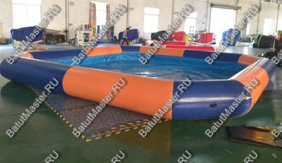 Квадратный надувной бассейн "Зебра" 4*4*0.5 м