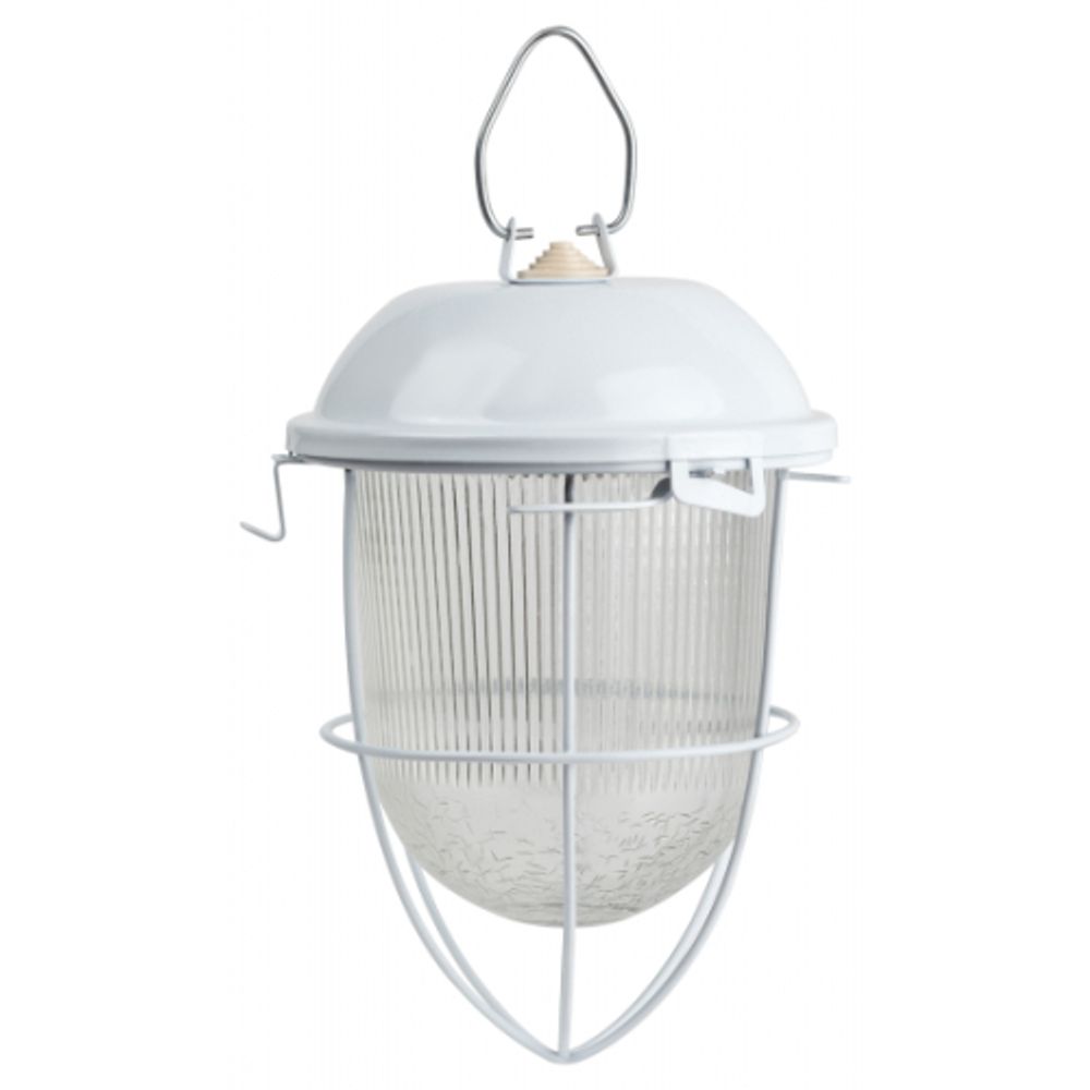 Светильник ЭРА НСП 41-200-003 с решеткой Желудь сталь стекло IP54 E27 max 200Вт 172х306х315 белый