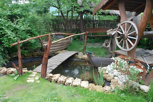 Стены водоёма из блока Миотиса 2 сорт.