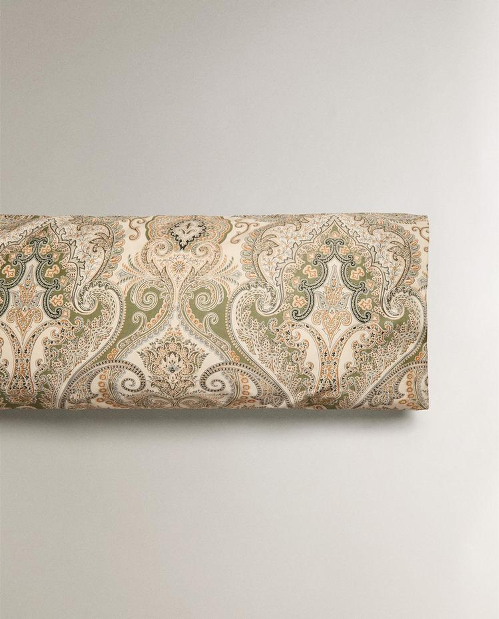 ZARA HOME НАВОЛОЧКА ИЗ ХЛОПКА-САТИНА С УЗОРОМ ПЕЙСЛИ (300 НИТЕЙ), ЗЕЛЕНЫЙ