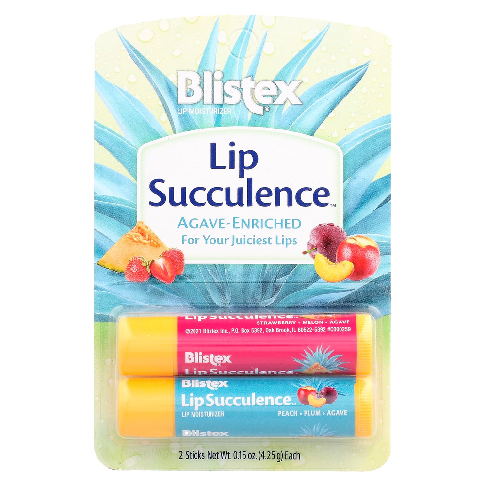 Blistex, Lip Succulence, тропические фрукты, 2 шт., По 4,25 г (0,15 унции)