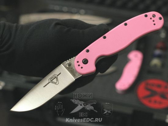 Складной нож Ontario RAT 1 Folder ONT/8865 c клинком из стали AUS-8A, рукоять GRN