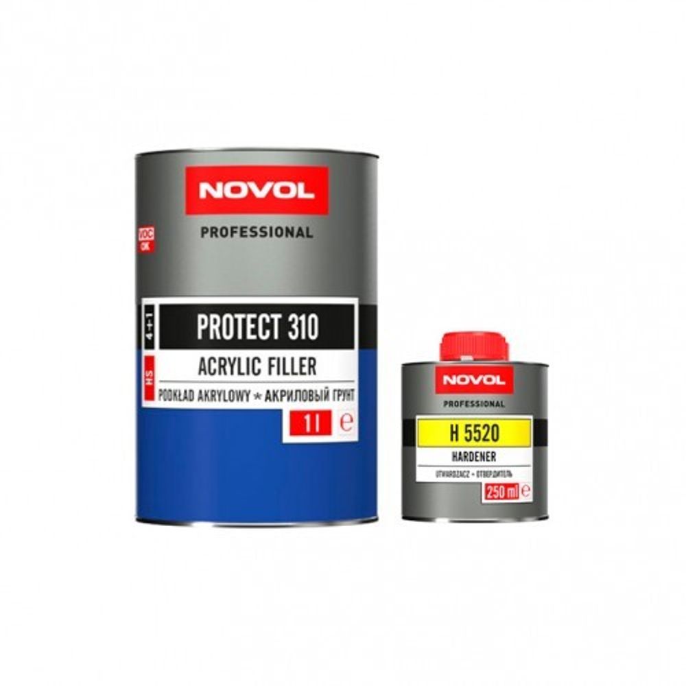 Грунт 4+1 HS NOVOL PROTECT310 Черный (1л+отв.0,25) (к-т)