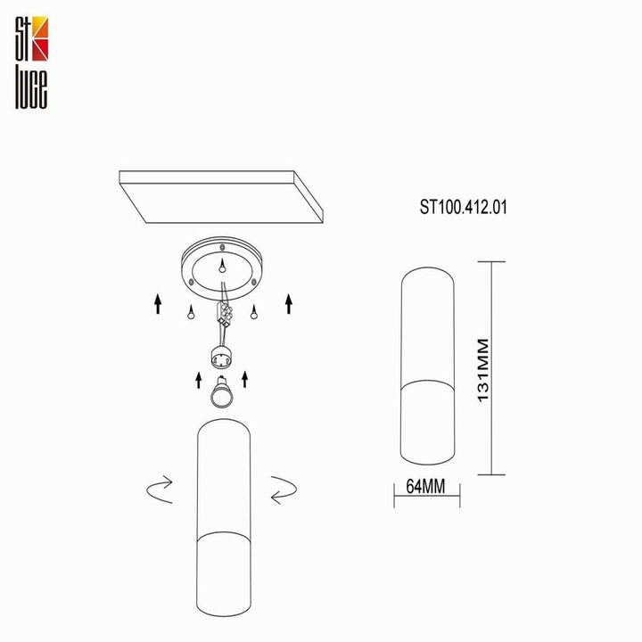 Потолочный светильник ST Luce ST100.412.01