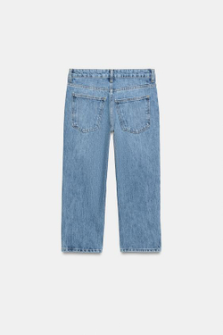 ZARA ДЖИНСЫ КАПРИ СО СРЕДНЕЙ ПОСАДКОЙ — ZW COLLECTION, СИНИЙ