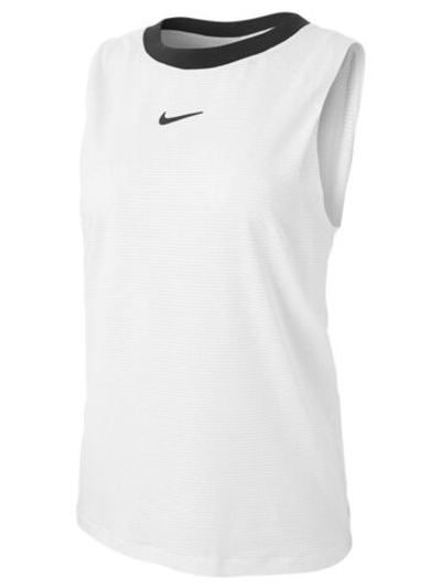 Женский топ теннисный Nike Court Dri-Fit Advantage Tank W - white/white/black