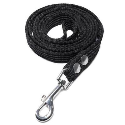 Поводок капроновый для собак с латексной нитью "Апорт", черный, 20*3000мм, Gamma