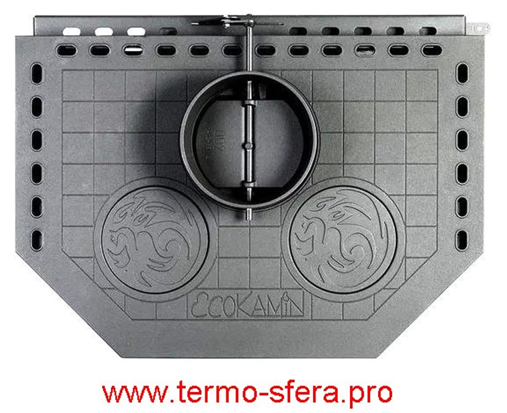 Печь-камин БАВАРИЯ ПАНОРАМА ПРИЗМА с плитой