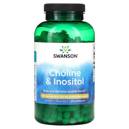 Витамины группы B Swanson, Холин и инозитол, 250 мг, 250 капсул