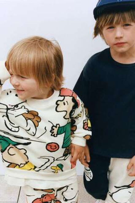 ZARA КОМПЛЕКТ С ПРИНТОМ SNOOPY PEANUTS™, ЭКРЮ