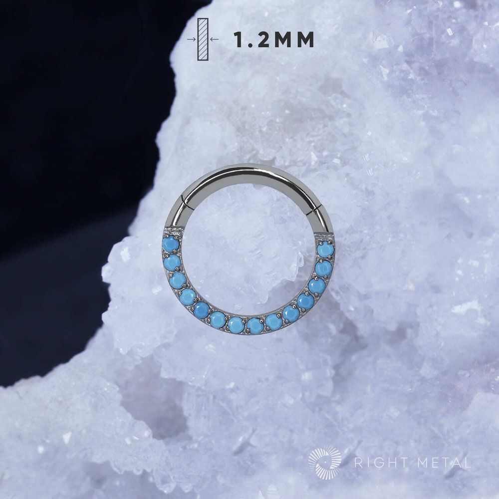 Кликер Side Turquoise CZ 1.2мм