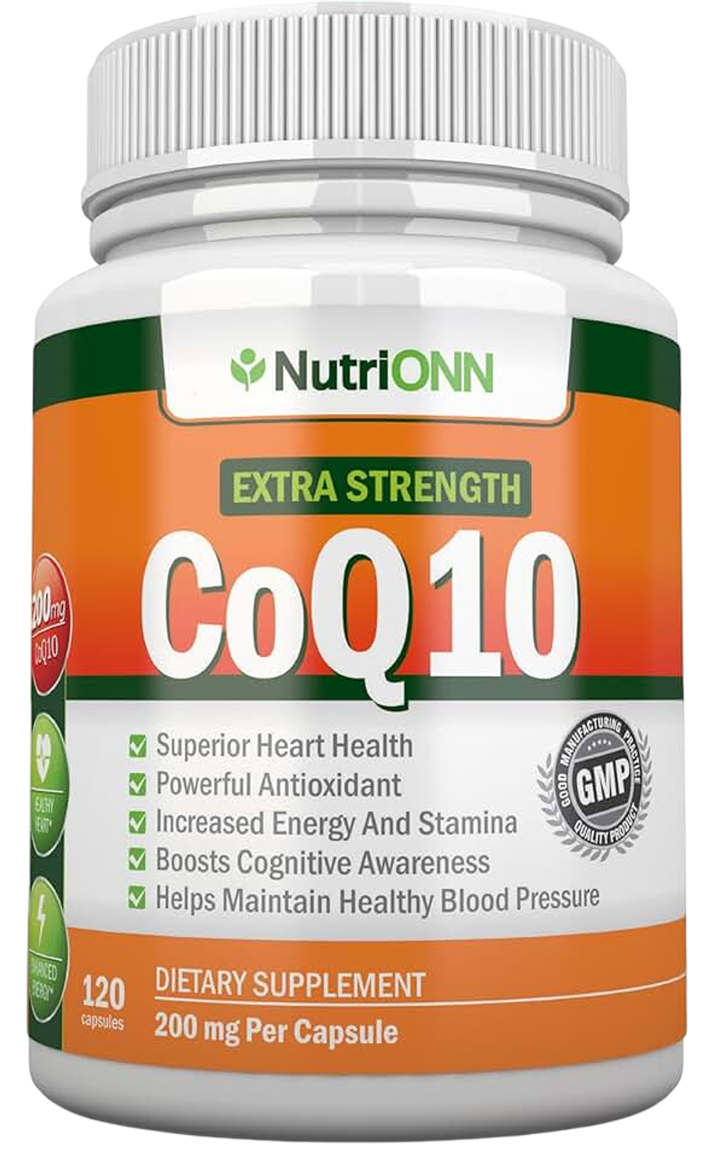 NutriONN Extra Strength CoQ10 120caps, Coenzyme Q10, Коэнзим Ку10