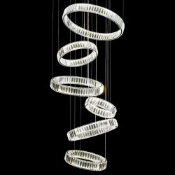 Citilux Чезаре CL338661 LED Люстра хрустальная с пультом Хром