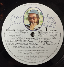 Винтажная виниловая пластинка LP Elton John Rock Of The Westies (Japan 1975) (Obi) Street Kids