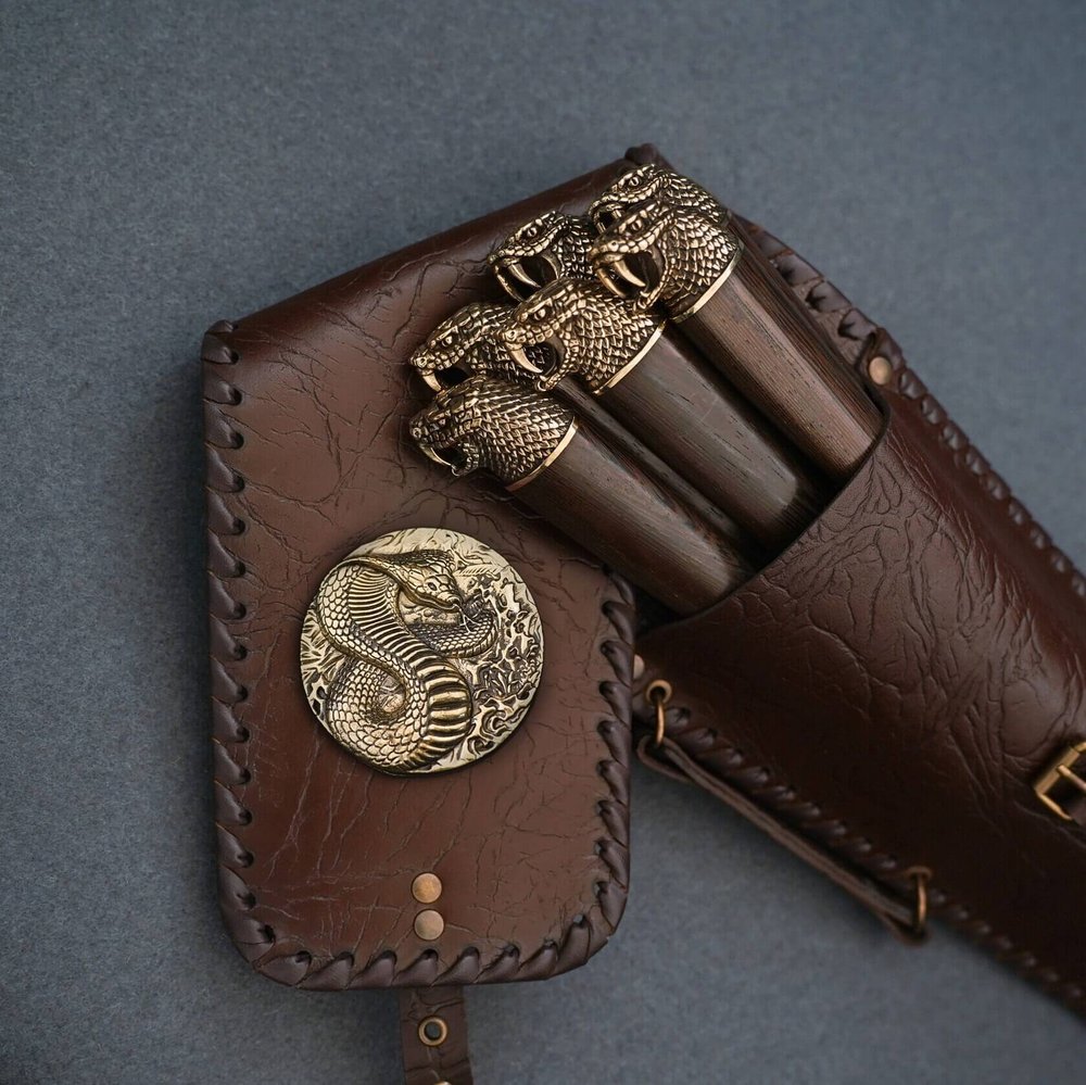 Подарочный набор шампуров "Деревянная змея"