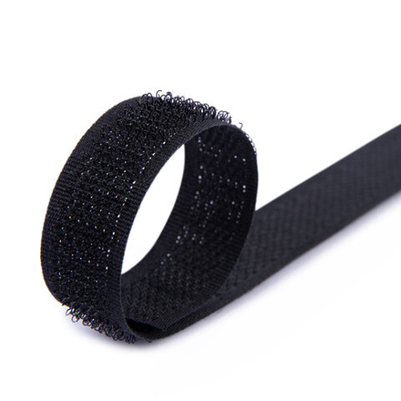 Липучка "Gamma" некомплект 16 мм, цв.черн.(крюк)